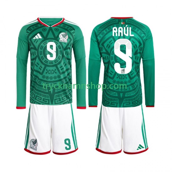 Mexiko Raul Jimenez 9 VM 2026 Tröja 1:a Matchställ Barn Långärmad