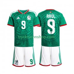 Mexiko Raul Jimenez 9 VM 2026 Tröja 1:a Matchställ Barn Kortärmad