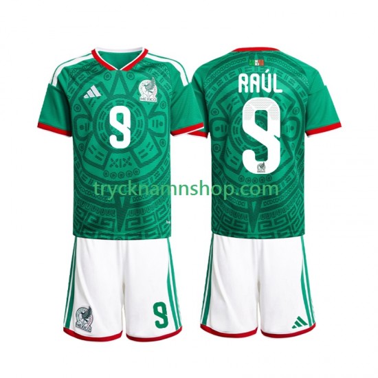 Mexiko Raul Jimenez 9 VM 2026 Tröja 1:a Matchställ Barn Kortärmad