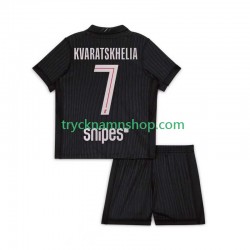 Paris Saint-Germain Khvicha Kvaratskhelia 7 2025-2026 Tröja 4:e Matchställ Barn Kortärmad