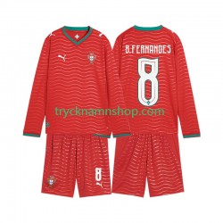 Portugal Bruno Fernandes 8 VM 2026 Tröja 1:a Matchställ Barn Långärmad