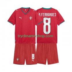 Portugal Bruno Fernandes 8 VM 2026 Tröja 1:a Matchställ Barn Kortärmad