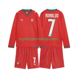 Portugal Cristiano Ronaldo 7 VM 2026 Tröja 1:a Matchställ Barn Långärmad