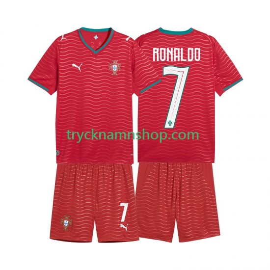 Portugal Cristiano Ronaldo 7 VM 2026 Tröja 1:a Matchställ Barn Kortärmad