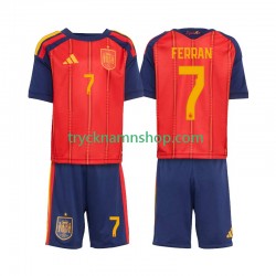 Spanien Ferran Torres 7 VM 2026 Tröja 1:a Matchställ Barn Kortärmad