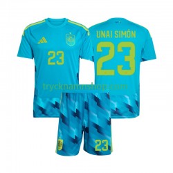Spanien Målvakt Unai Simon 23 VM 2026 Tröja 1:a Matchställ Barn Kortärmad