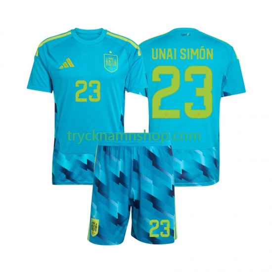 Spanien Målvakt Unai Simon 23 VM 2026 Tröja 1:a Matchställ Barn Kortärmad