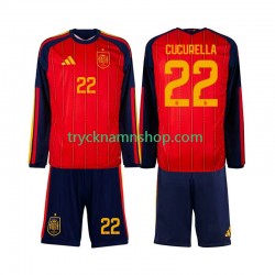 Spanien Marc Cucurella 22 VM 2026 Tröja 1:a Matchställ Barn Långärmad