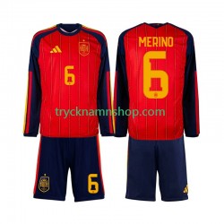 Spanien Mikel Merino 6 VM 2026 Tröja 1:a Matchställ Barn Långärmad