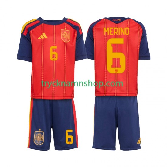 Spanien Mikel Merino 6 VM 2026 Tröja 1:a Matchställ Barn Kortärmad