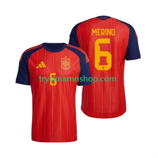 Spanien Mikel Merino 6 VM 2026 Tröja 1:a Matchställ Män Kortärmad