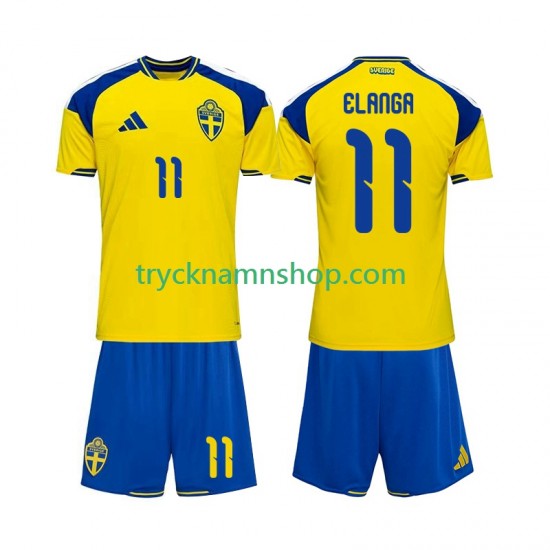 Sverige Anthony Elanga 11 2026 Tröja 1:a Matchställ Barn Kortärmad