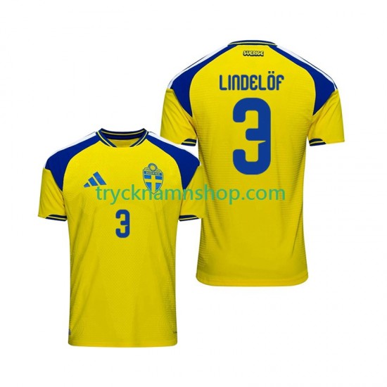 Sverige Victor Lindelof 3 2026 Tröja 1:a Matchställ Män Kortärmad