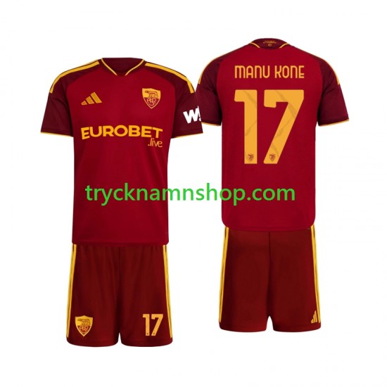 AS Roma Manu Kone 17 2026-2027 Tröja 1:a Matchställ Barn Kortärmad