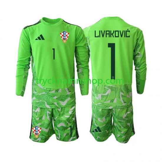 Kroatien Målvakt Dominik Livakovic 25 2026-2027 Tröja 1:a Matchställ Barn Långärmad