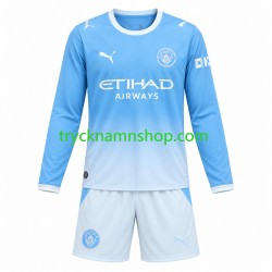 Manchester City 2026-2027 Tröja 1:a Matchställ Barn Långärmad