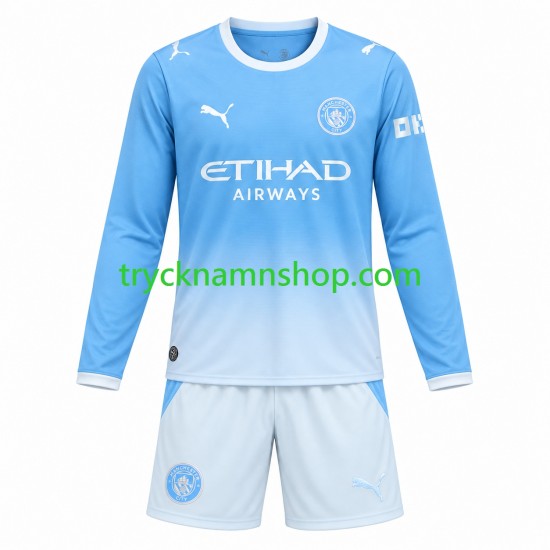 Manchester City 2026-2027 Tröja 1:a Matchställ Barn Långärmad
