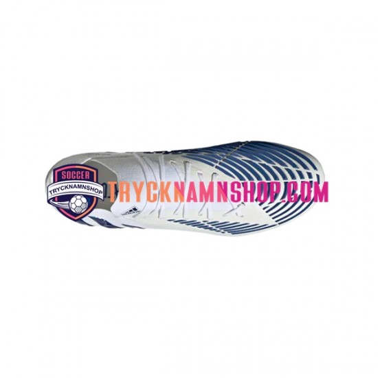 Adidas Predator EDGE.1 L AG Diamond Edge Blå Vit Fotbollsskor