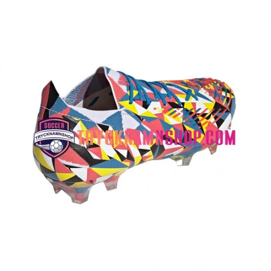Adidas Predator EDGE.1 L FG Geometric Blå Gul Fotbollsskor