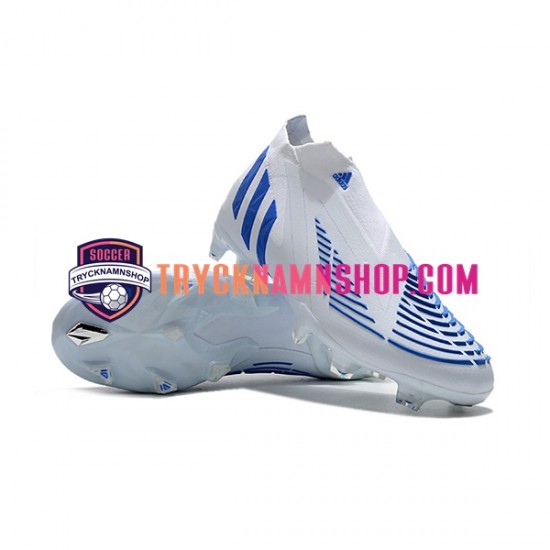 Adidas Predator Edge Geometric FG Blå Vit Fotbollsskor