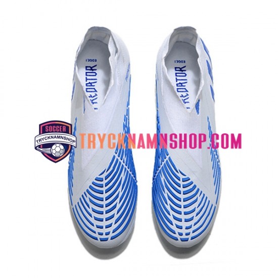 Adidas Predator Edge Geometric FG Blå Vit Fotbollsskor