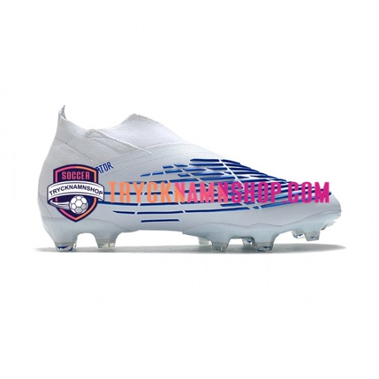 Adidas Predator Edge Geometric FG Blå Vit Fotbollsskor