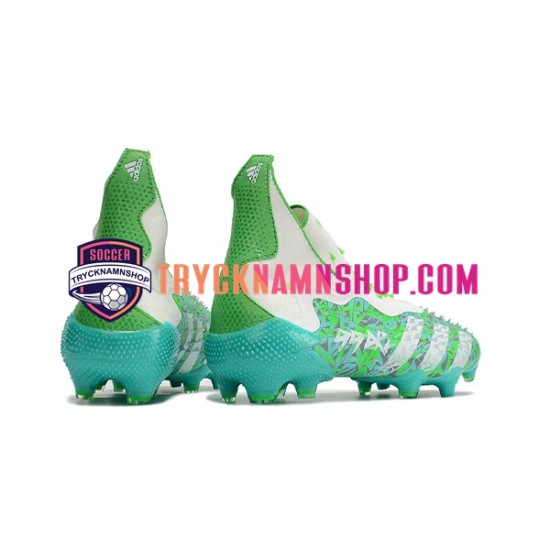 Adidas Predator FREAK FG Vit Grön Fotbollsskor