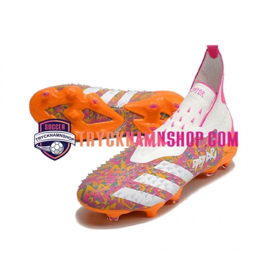 Adidas Predator FREAK FG Lila Orange Vit Fotbollsskor