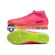 Nike Air Zoom Mercurial Superfly IX Academy AG Rosa Grön Fotbollsskor