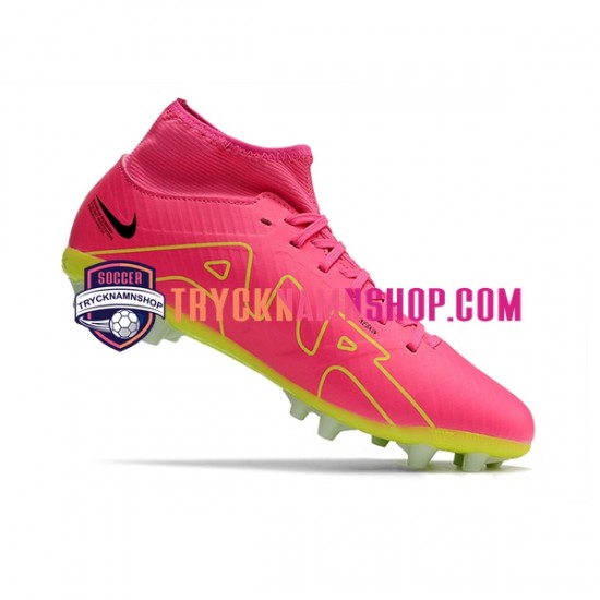 Nike Air Zoom Mercurial Superfly IX Academy AG Rosa Grön Fotbollsskor