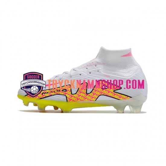 Nike Air Zoom Mercurial Superfly IX Elite FG Rosa Gul Vit Fotbollsskor
