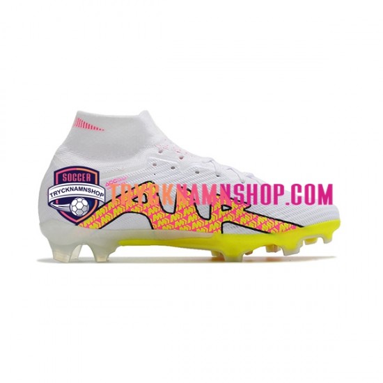 Nike Air Zoom Mercurial Superfly IX Elite FG Rosa Gul Vit Fotbollsskor