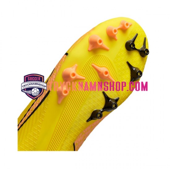 Nike Air Zoom Mercurial Vapor XV Academy AG Lucent Rosa Gul Fotbollsskor