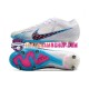 Nike Air Zoom Mercurial Vapor XV Elite SG Blå Vit Fotbollsskor