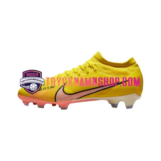 Nike Air Zoom Mercurial Vapor XV Pro FG Lucent Rosa Gul Fotbollsskor