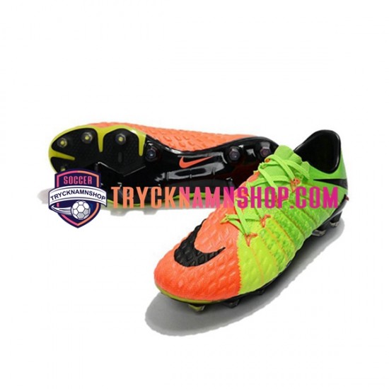 Nike HyperVenom Phantom III Elite FG Orange Grön Fotbollsskor