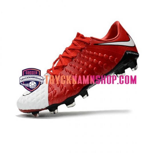 Nike HyperVenom Phantom III Elite FG Röd Vit Fotbollsskor