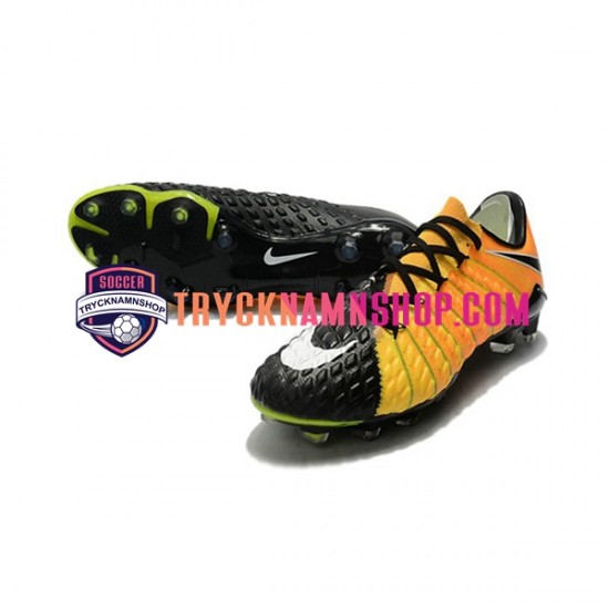 Nike HyperVenom Phantom III Elite FG Gul Svart Fotbollsskor