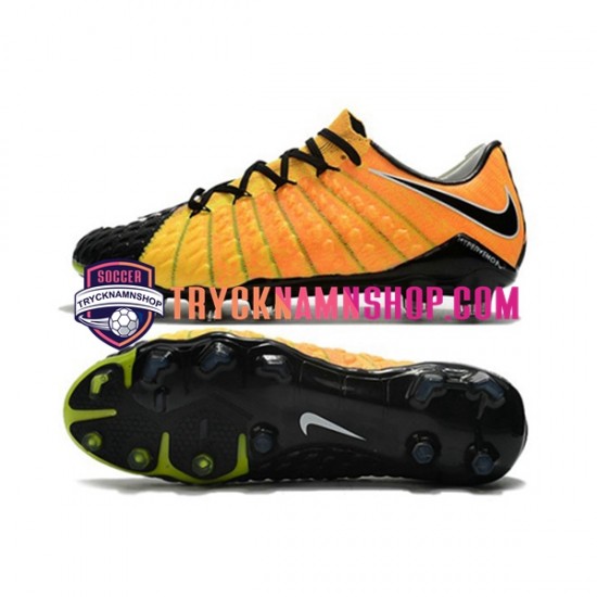 Nike HyperVenom Phantom III Elite FG Gul Svart Fotbollsskor