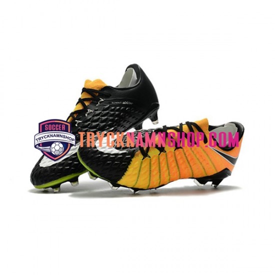 Nike HyperVenom Phantom III Elite FG Gul Svart Fotbollsskor