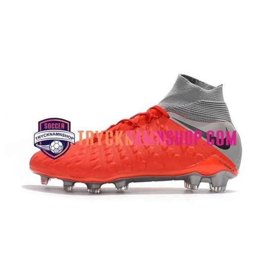 Nike Hypervenom Phantom 3 Elite DF FG Röd Grå Fotbollsskor