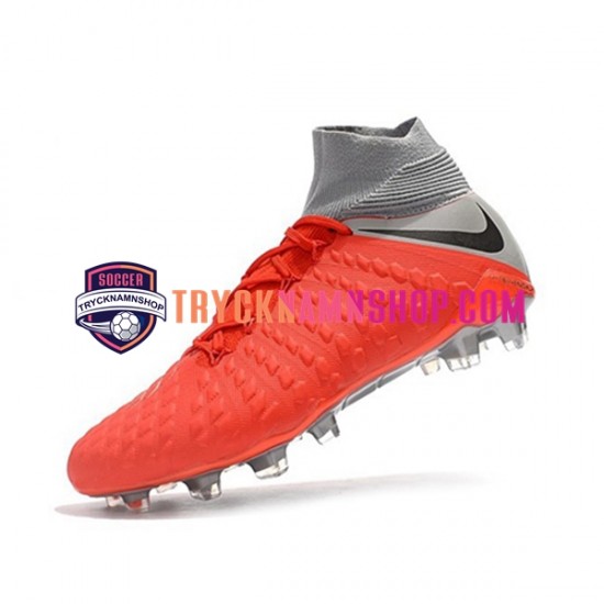 Nike Hypervenom Phantom 3 Elite DF FG Röd Grå Fotbollsskor