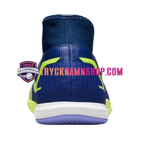Nike Mercurial Superfly VIII Recharge Academy IC Blå Gul Fotbollsskor