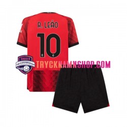 AC Milan Rafael Leao 10 2023-2024 Tröja 1:a Matchställ Barn Kortärmad