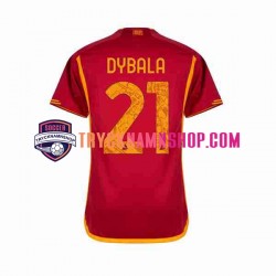 AS Roma Paulo Dybala 21 2023-2024 Tröja 1:a Matchställ Män Kortärmad