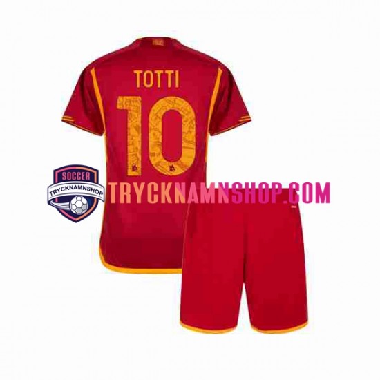 AS Roma Totti 10 2023-2024 Tröja 1:a Matchställ Barn Kortärmad