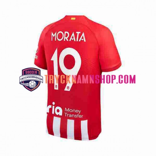 Atlético Madrid Alvaro Morata 19 2023-2024 Tröja 1:a Matchställ Män Kortärmad