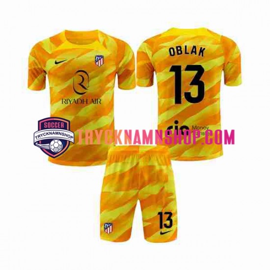 Atlético Madrid Målvakt Jan Oblak 13 2023-2024 Tröja Orange Barn Kortärmad