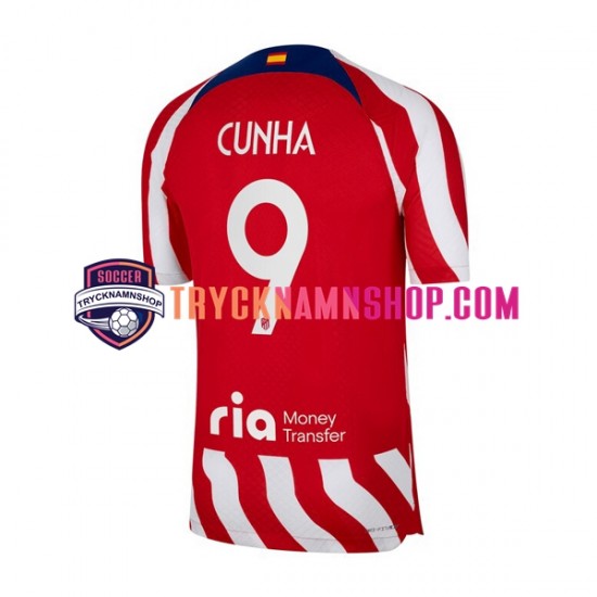 Atlético Madrid Matheus Cunha 9 2022-2023 Tröja 1:a Matchställ Män Kortärmad