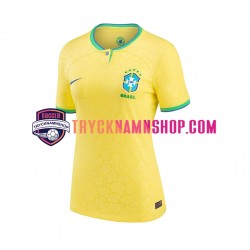 Brasilien VM 2022 Tröja 1:a Matchställ Dam Kortärmad